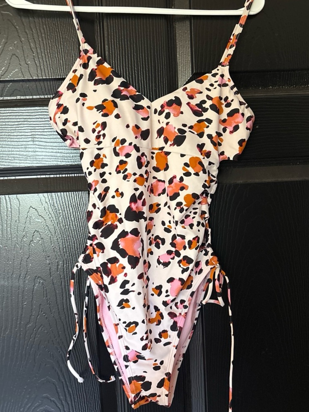 Hula Honey Pink, Orange & Black Leopard-Print One-Piece